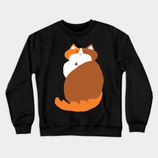 Kevin the Ginger Cat Abstract Drawing Crewneck Sweatshirt